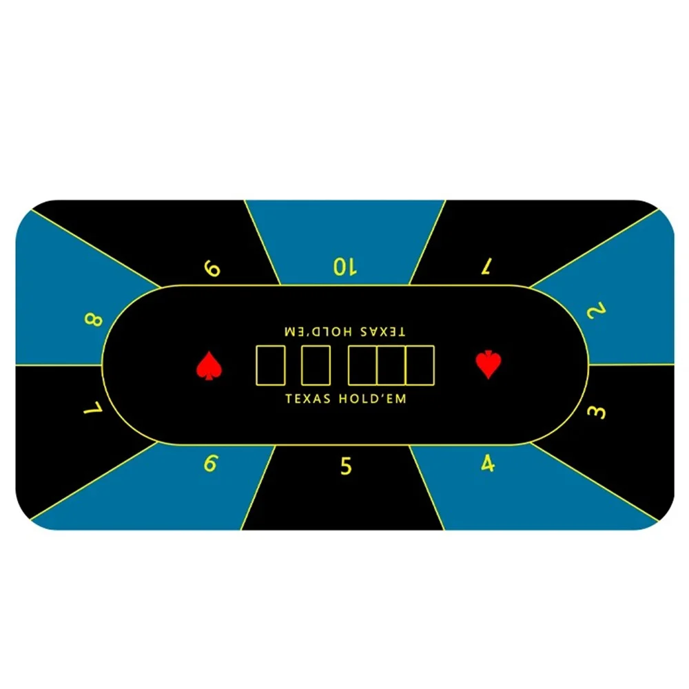 Casino Anti Slip 10 Players Rubber Texas Hold'em Table Mat Poker Table Tablecloth Poker Mats Mahjong Board Games Tablecloth