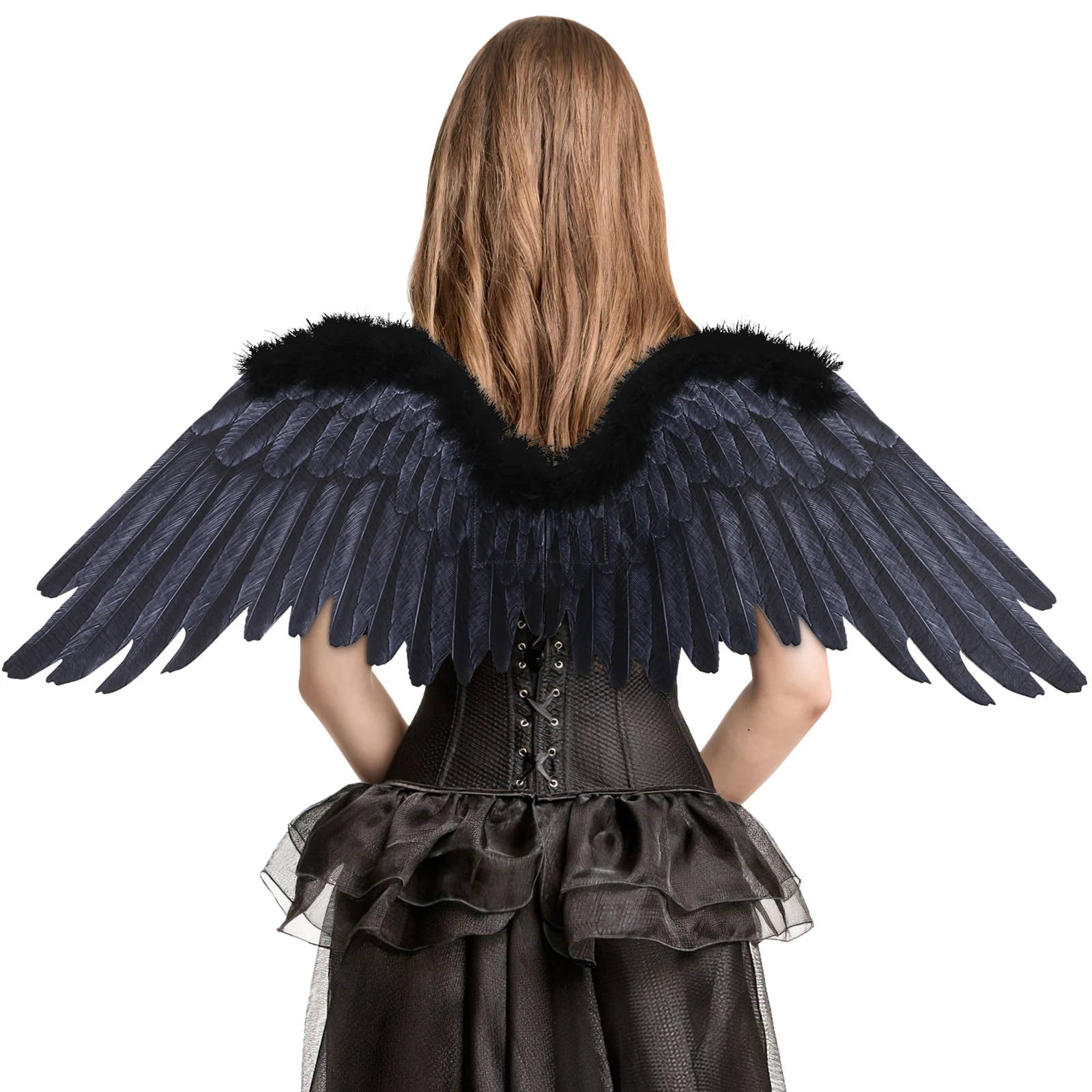 

1pc Large Angel Wing Halloween Cosplay Prop Lightweight Party Costume Decor For Kids Girls Performance Fairy Wing Backside