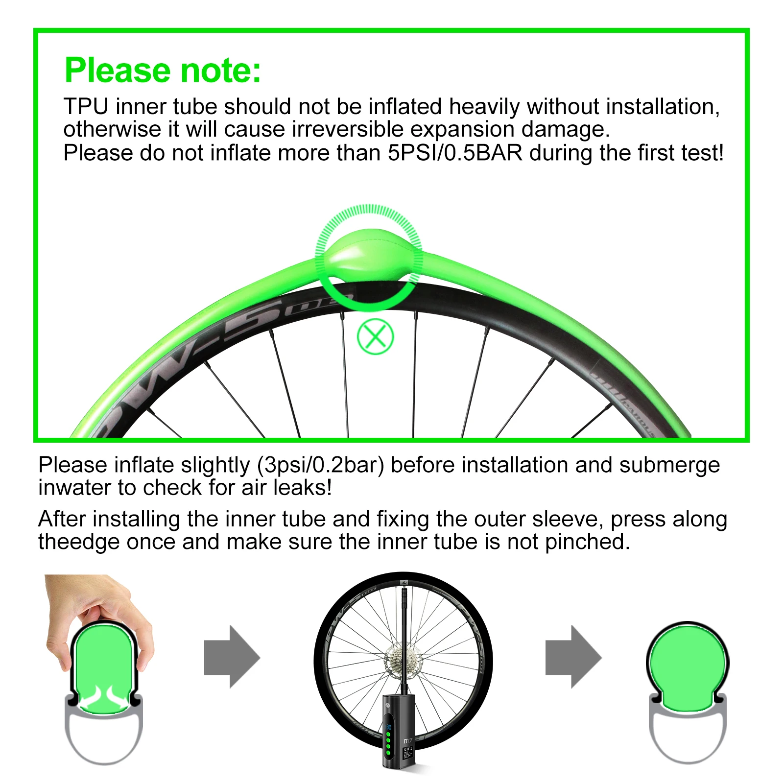 CYCLAMI-Chambre à air de vélo ultralégère, matériau TPU, assujetfrançaise, anti-d\'effets super légère, 26, 27.5, 29 ans, VTT, 45mm