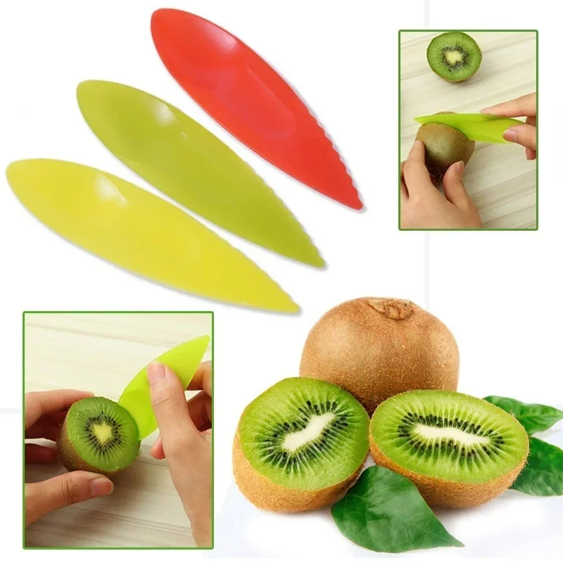 NEW 8 Pcs Multifunction Spoon Knife Household Multicolor PP Kiwi Fruit Spoons
