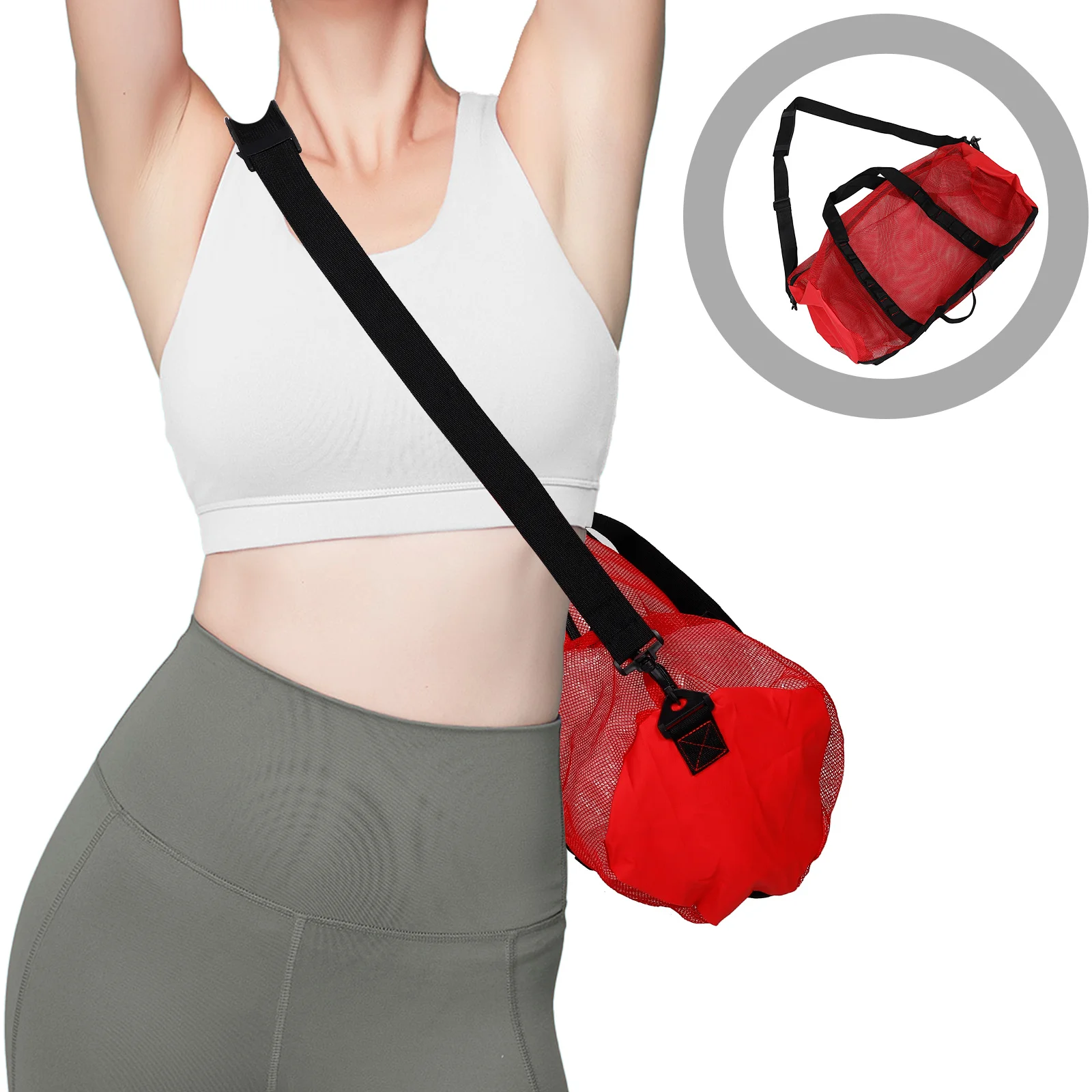 

Mesh Beach Bag Large Capacity Holiday Seaside Tote for Travel Outdoor Swimming Storage Wet Dry Items Separately Organized