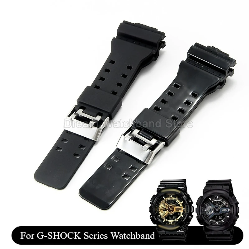 ملحقات ساعة من الراتنج عالي الجودة باللون الأسود واجهة محدبة لسوار الساعات Casio G-SHOCK GW8900 GD-110 GA200 GLS-100