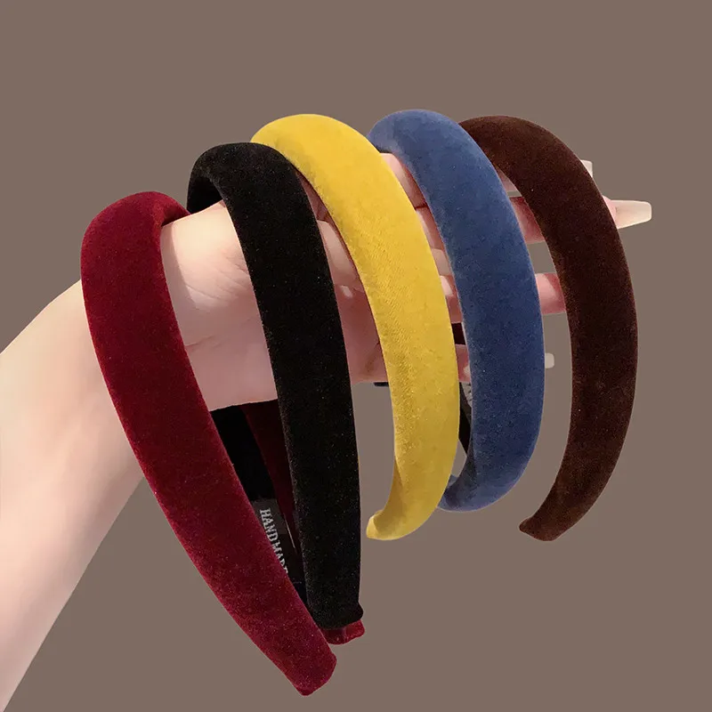 

2026 Simple Velvet Winter Hairbands Headband Women Girls Scrunchie Hair Head Hoop Bands Accessories Headdress Headwear Ornament