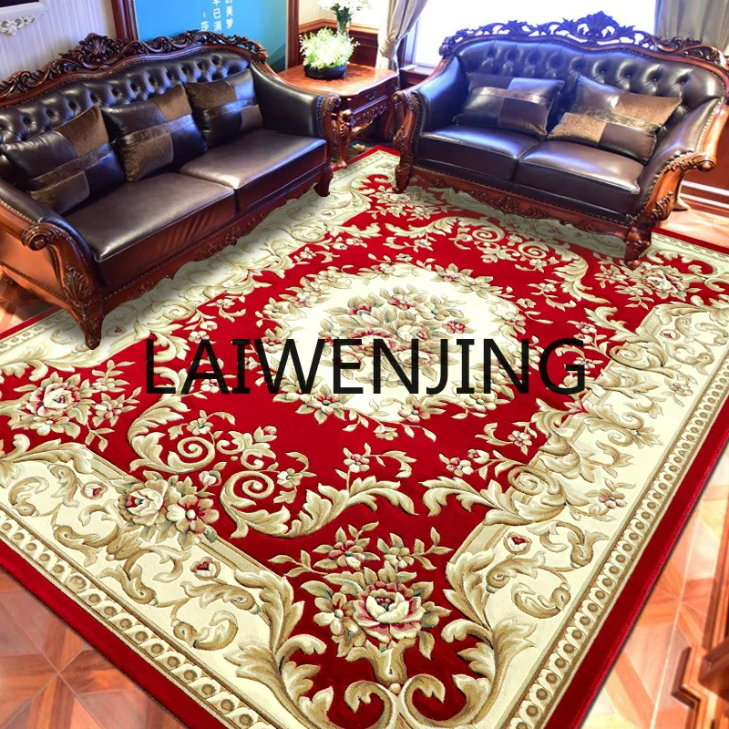 European Luxury High-End Thickening Carpet Living Room American Bedroom Bedside Cushions Household Sofa and Tea Table Carpet