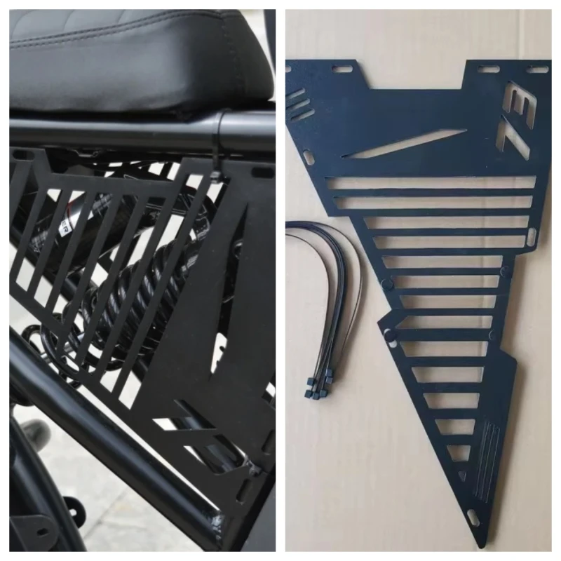 Triangle protective plate protective plate laser cut carbon steel black paint Modification For SUPER73 RX RX 73 RX 73