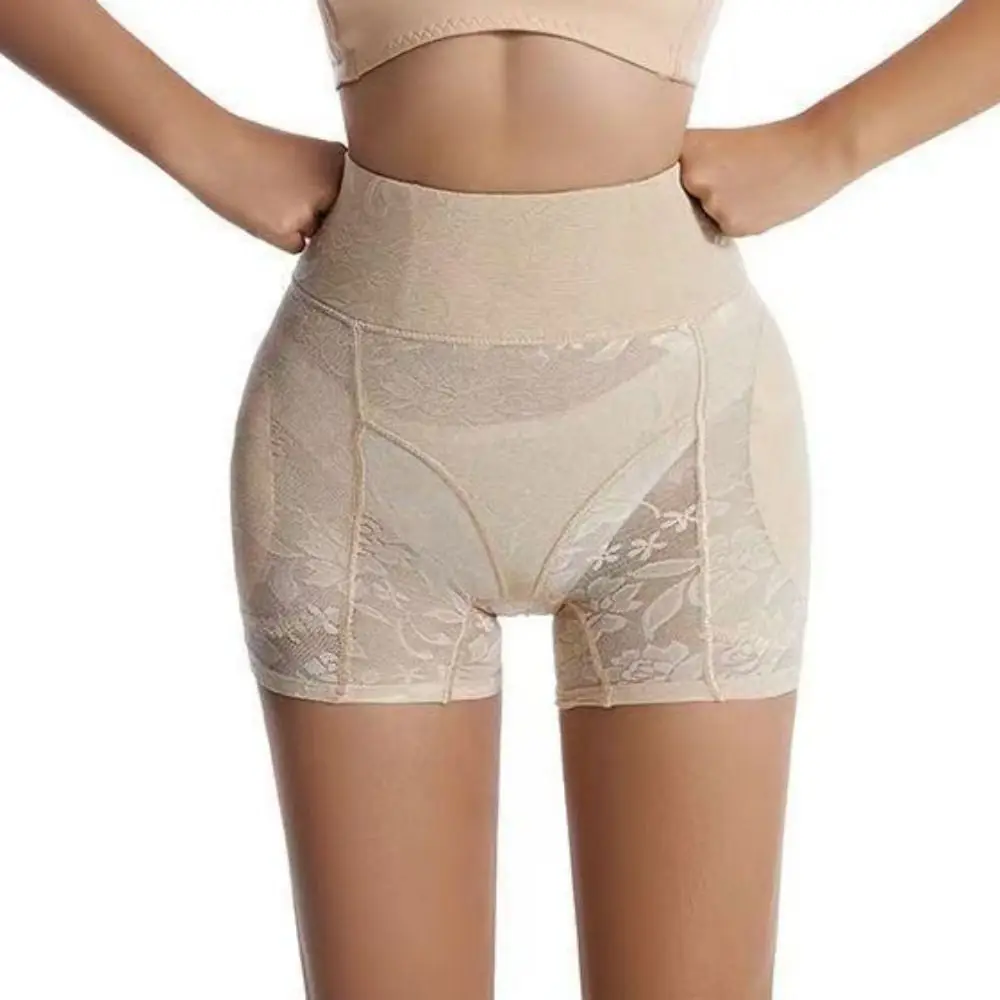 Lace Mesh Slimming Shapewear with Pads High Waist Shapers Body Shaping Panties Belly Contracting Underpants Butt Lifting Briefs