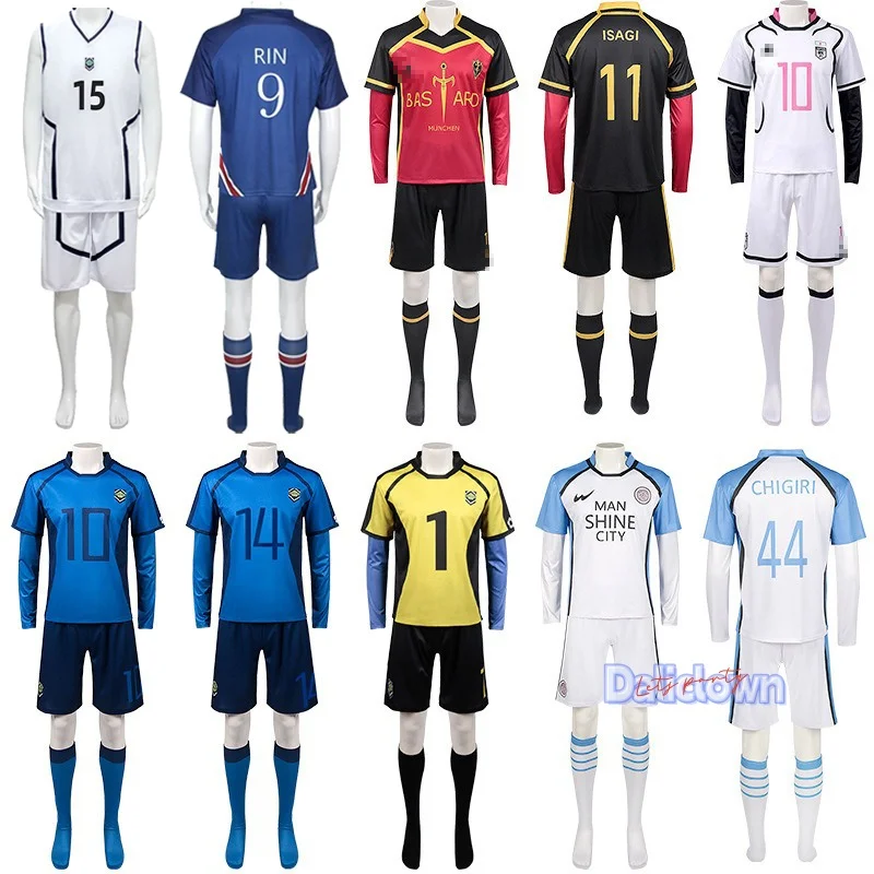 Blue Lock Anime Cosplay Costume Bachira Isagi Bachira Chigiri Nagi Rin Sae Itoshi Kaiser Reo Hiori Barou Shidou Niko Yukimiya