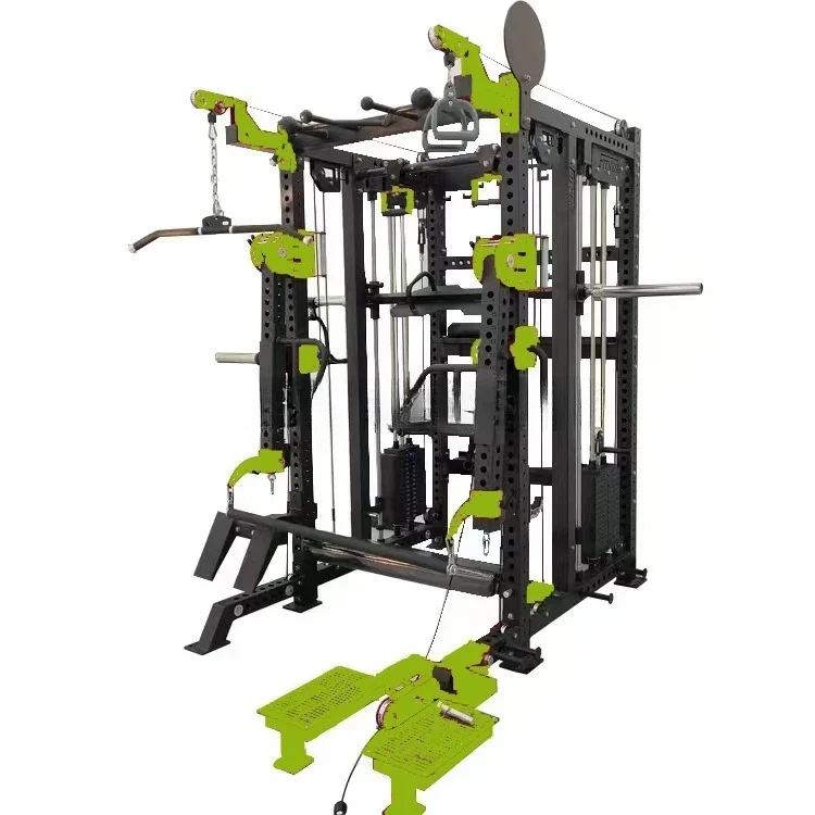 Huishoudelijke commerciële bankdrukken Squat Rack Smith Machine Geïntegreerde trainer Bird Gantry Frame Multi-combinatieapparatuur