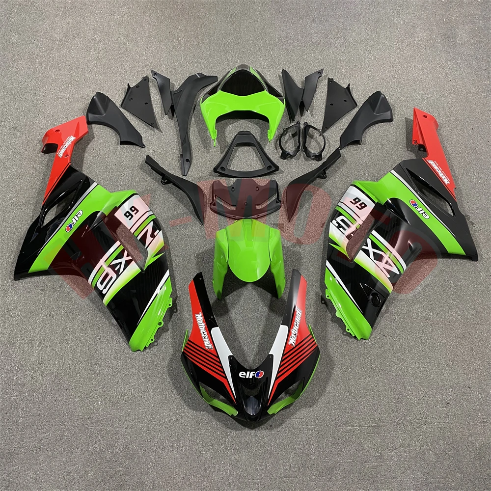 

Комплект обтекателей для мотоцикла, подходит для Φ ZX6R ZX600 636 2007 2008, комплект кузова из высококачественного АБС-пластика, яркий черный, красный, зеленый