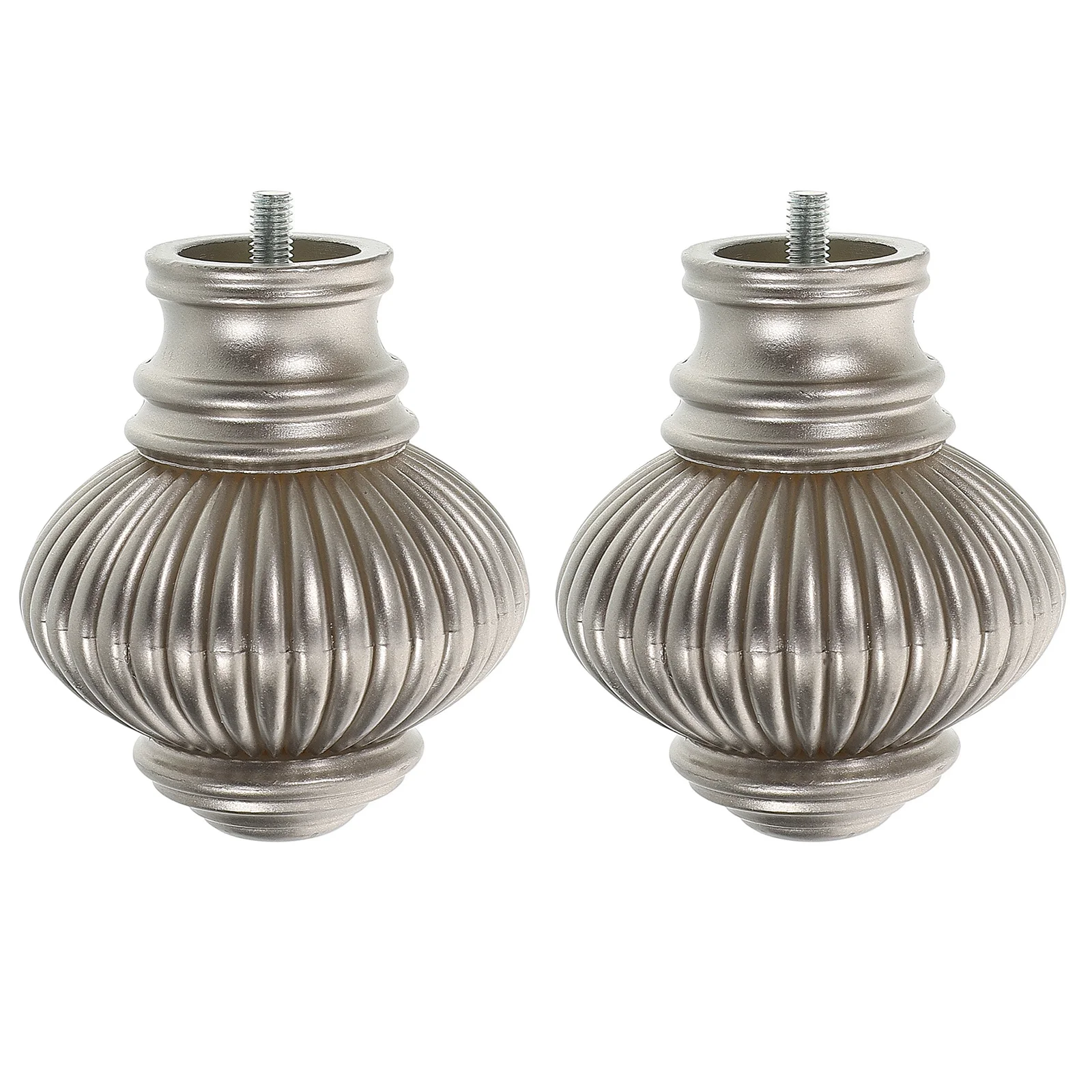 

2Pcs Stylish Curtain Rod Finials Decorative End Caps Easy Installation for Home Office Heavy Duty Curtain Rods