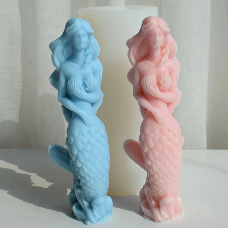 Molde silicone sereias, faça você mesmo, resina epóxi, molde ornamento emplastros velas perfumadas, fácil