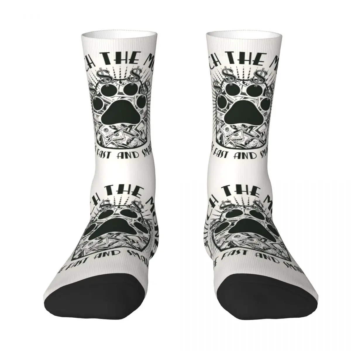 White Paw Catch Money Kawaii Socks Sports Cartoon Pattern Socks