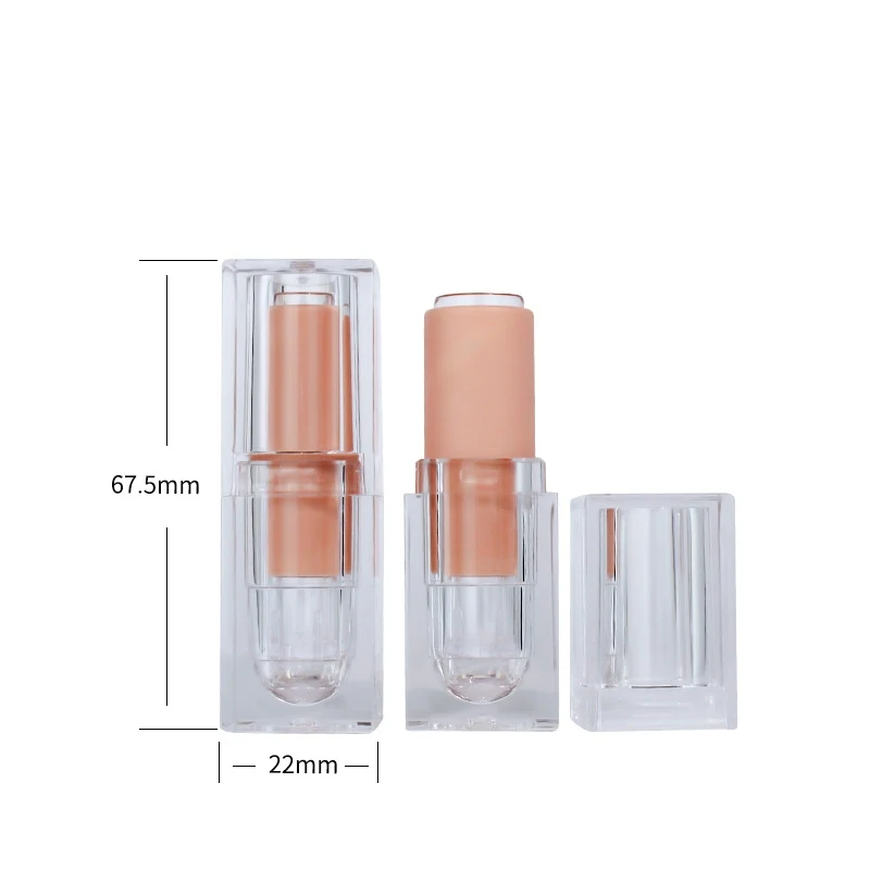 12.1mm Lipstick Tubes DIY Lip Protector Container Homemade Pressure Button Spring Sample Cosmetic Packaging Empty Lipstick Tube