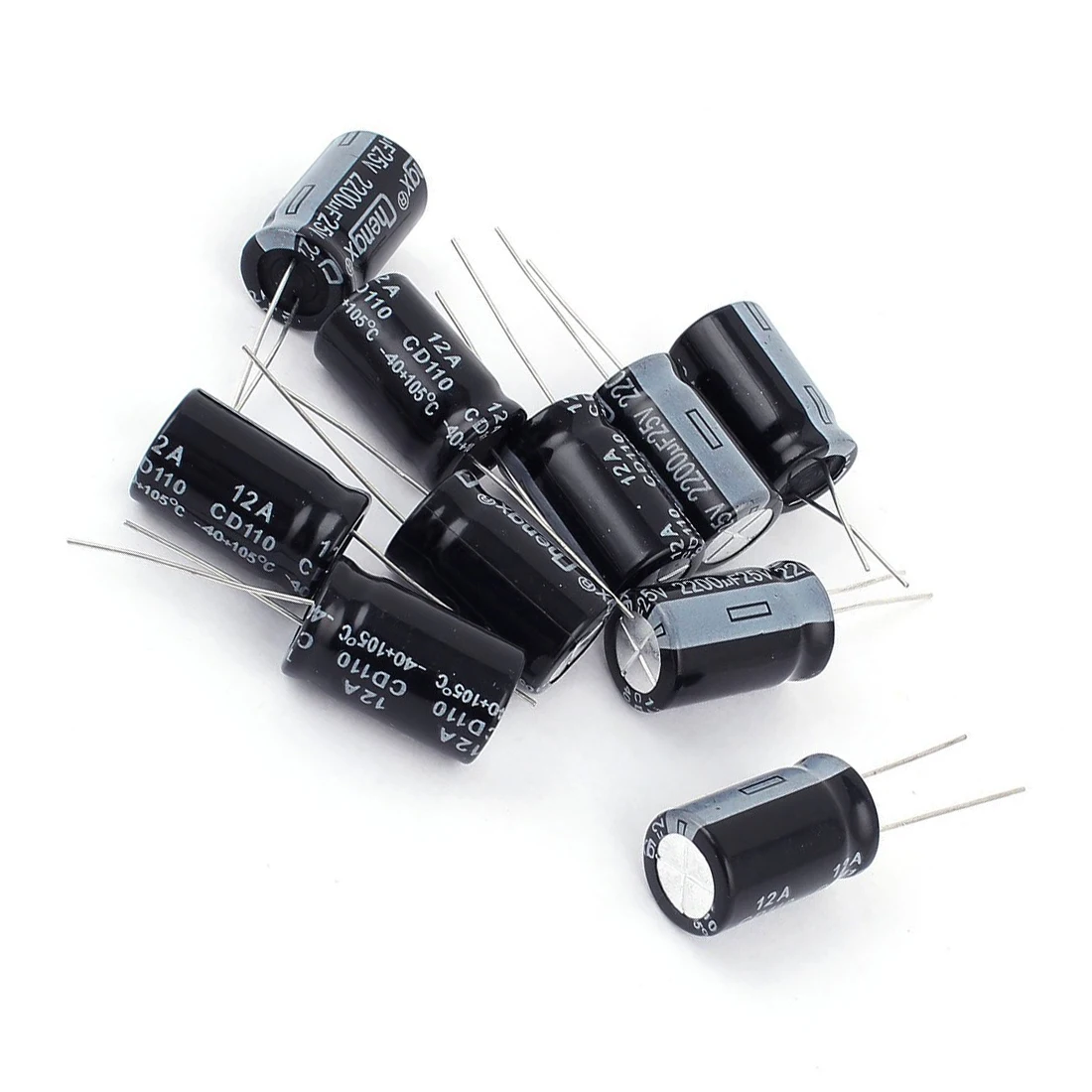 A10Z-10Pcs 25V 2200UF Through Hole Aluminium Electrolytic Capacitor