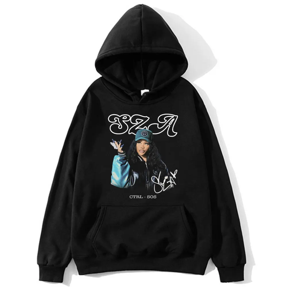 

Rapper SZA CTRL X SOS Album Print Hoodies Men Women Fashion Vintage Hooded Sweatshirts Men Women Hip Hop Long Sleeve Streetwear