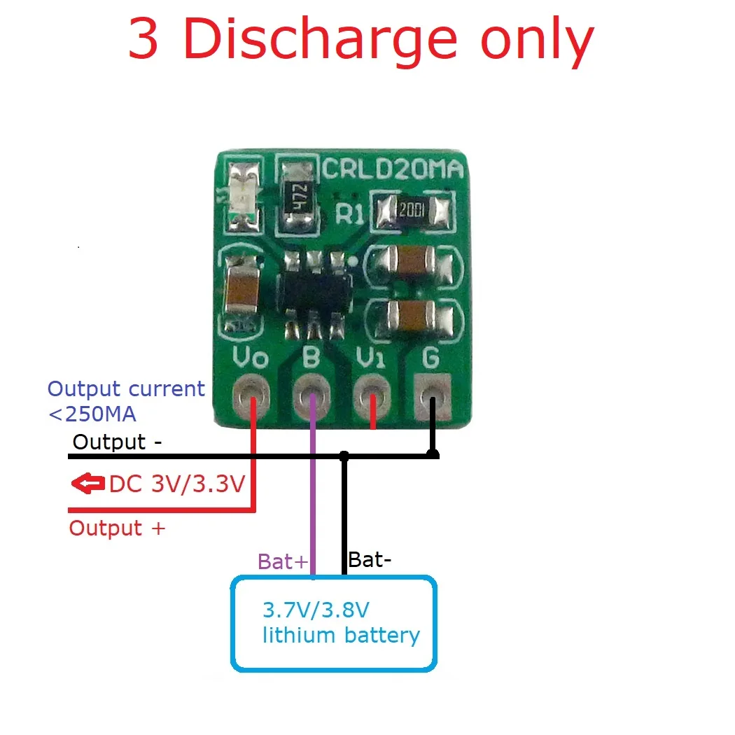 mini 2 in 1 3.7V 3.8V Li-Ion Li-Polymer Battery Charger & 4.2V to 3.3V 3V LDO Buck DC DC Converter Module UPS Diy