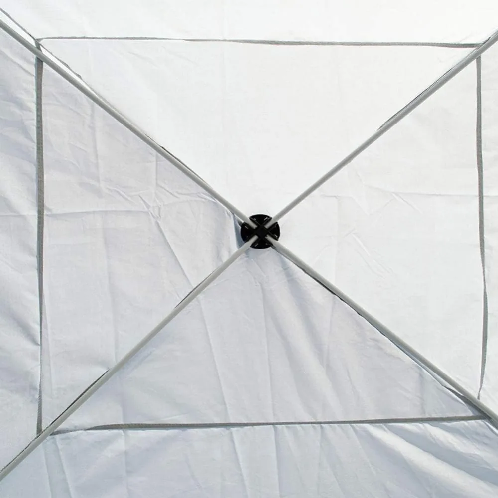 Toldo de 10 'x 10' para tienda de campaña, Gazebo con patas vestidas, blanco