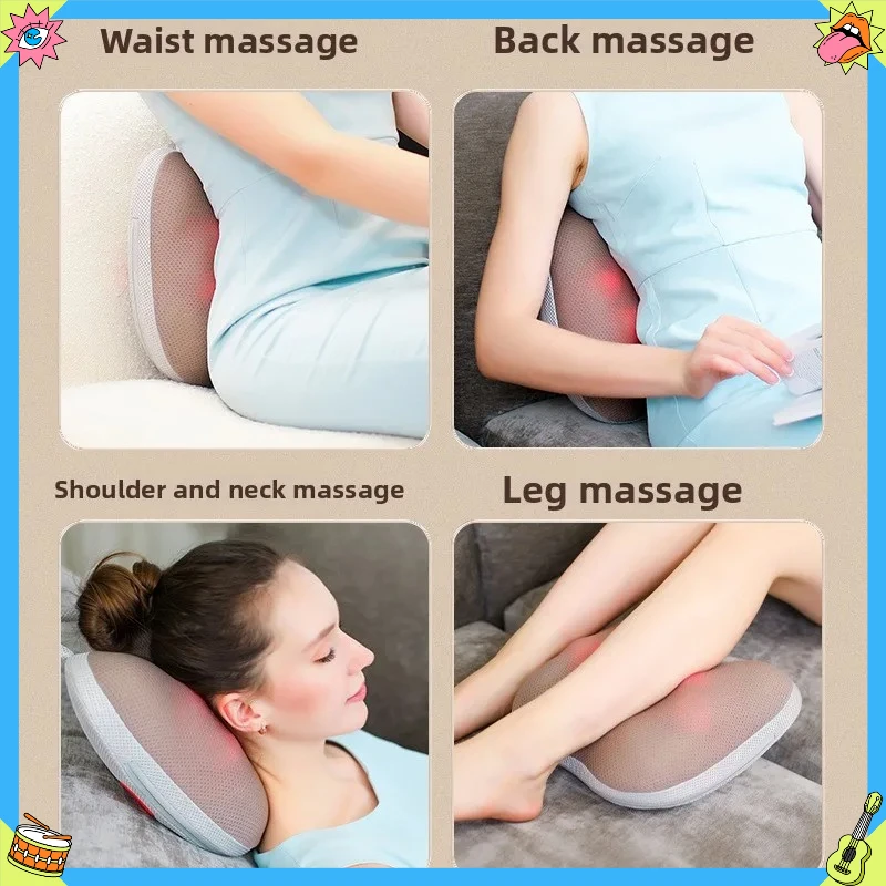 

Бестселлер, офисная массажная подушка, электрический массажер для талии, многофункциональный горячий компресс, массажная подушка для поясничной спины, защита талии