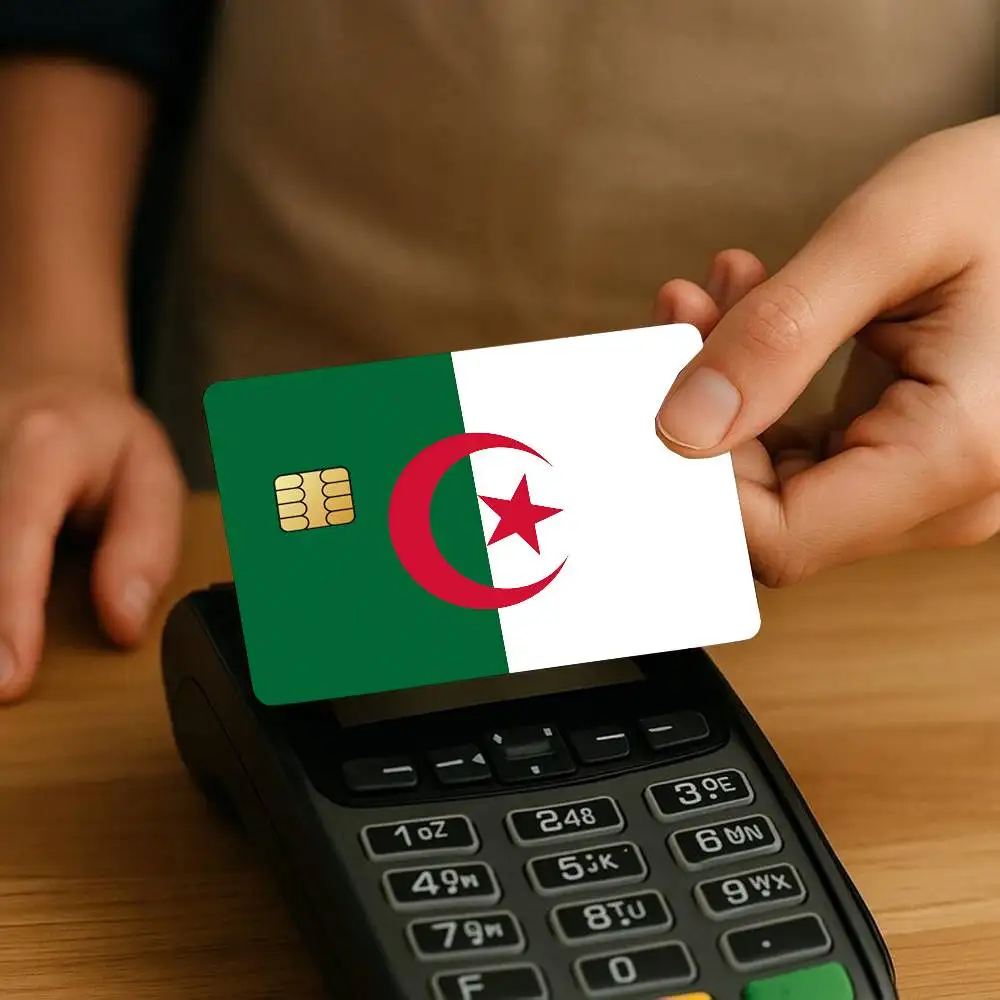 Nation Algeria Credit Card 4PCS Anti-scratch Waterproof Stickers for Bank Debit Decorative Protection Bus Subway