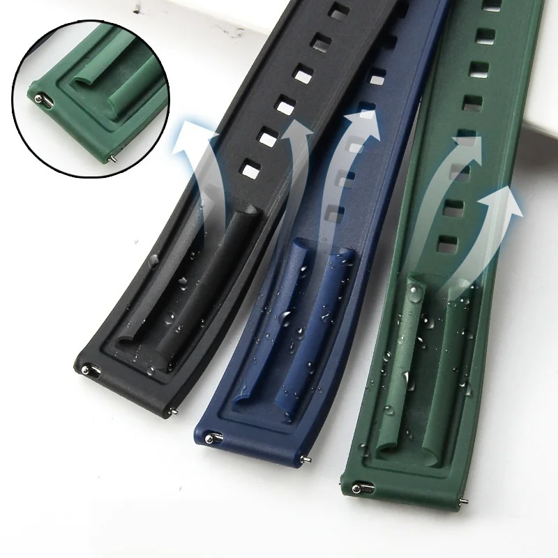 الإفراج السريع المطاط حزام ل تيسو سيكو المواطن ميدو حزام الساعات 20 مللي متر 22 مللي متر 24 مللي متر الرياضة الرجال النساء سوار إكسسوارات معصمه