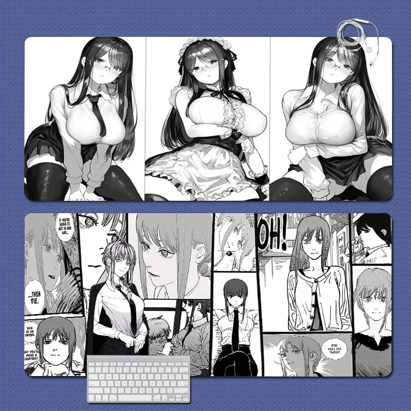 

Japanese Anime Gamer Mousepad Large Gaming Mouse Pad Computer Keyboard Pads Locking Edge Mouse Mat XXXL Desk Mat 90x40cm