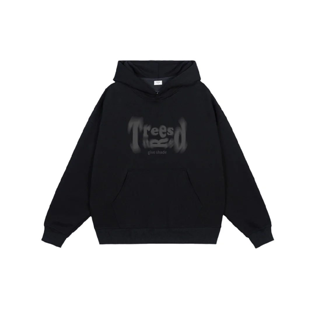 ぼやけた文字グラフィックパーカー純粋な綿春と秋の高級ニッチブランドファッション多用途男性と女性の Y2K パーカー