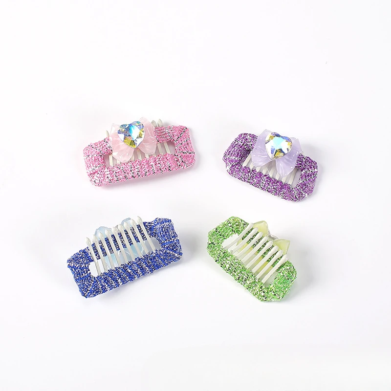 Pet Groom Cat Hair Clip Colorful Scallion Wrapped with Rope Diamond Pet Headwear Decoration Dog Hair Clip Multiple Specification