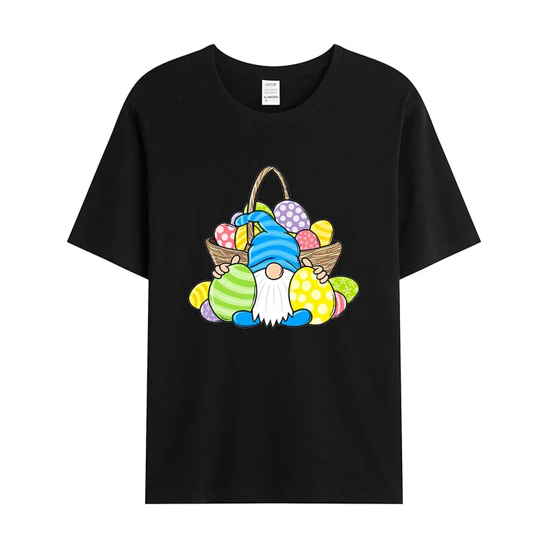 Summer Loose Women's T-Shirt High Quality Easter Egg Pattern Printed Short Sleeve Plus Size Women's Short Sleeve T-Shirt CCXX066