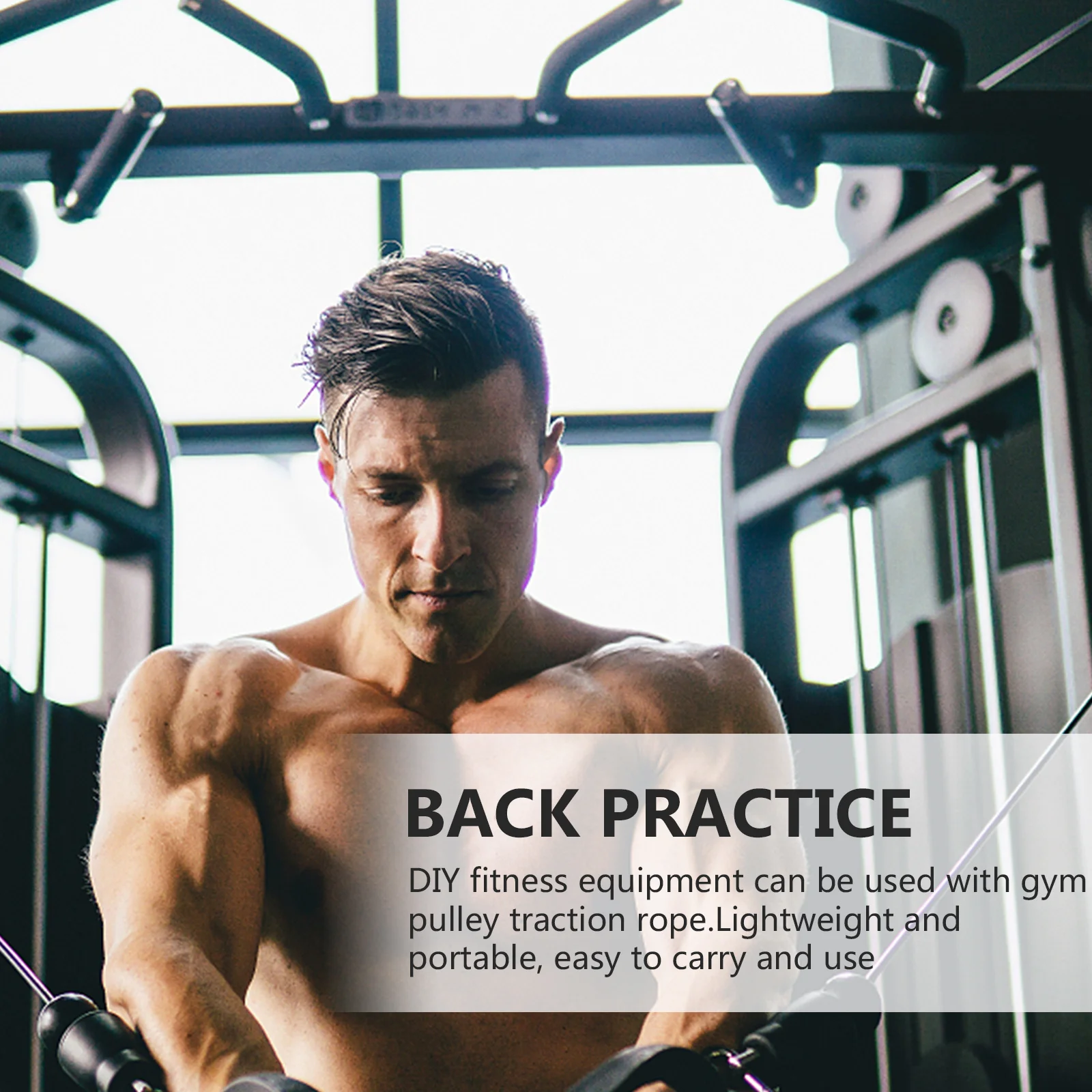 

1Set Iron Bicep Tension Rod Pull Down Bar Muscle Trainer for Chest Triceps Home Gym Fitness Supplies Bicep Tension Rod