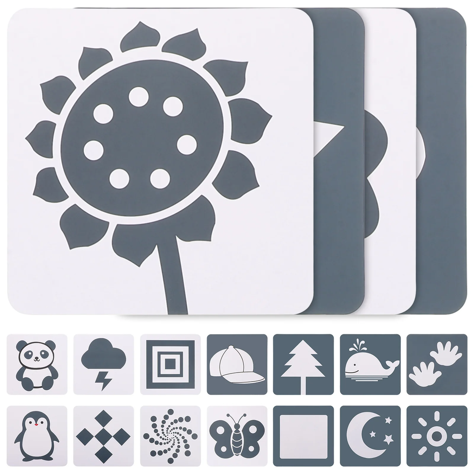 

2 Sets Visual Excitation Card Toys Newborn Learning Cards Flashcards for Babies
