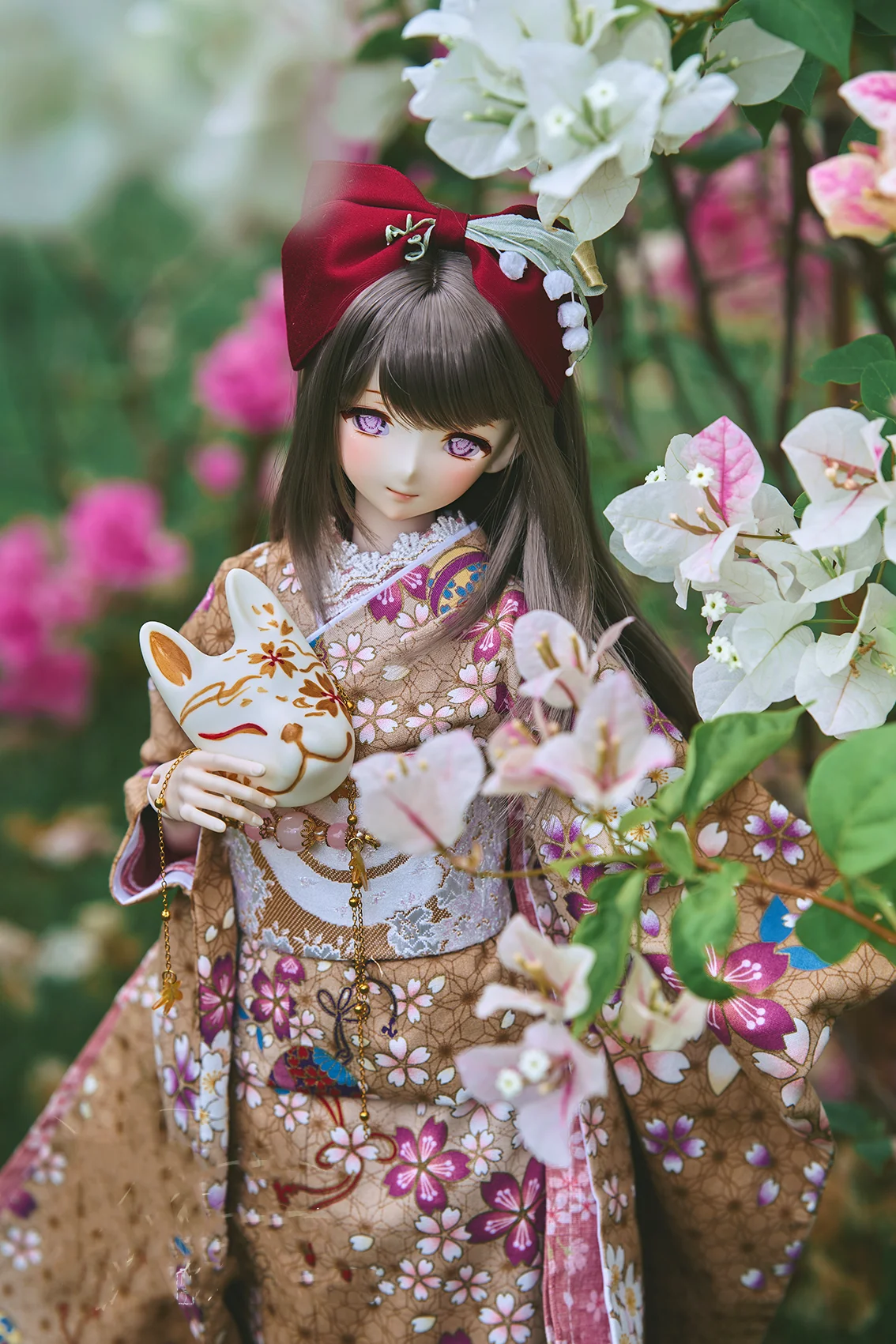 1/6 1/4 1/3 BJD Ancient Costume Outfit Japanese Oiran Kimono For YOSD SD13 Girl ID75 Strong Uncle Doll Clothes Accessories A2210