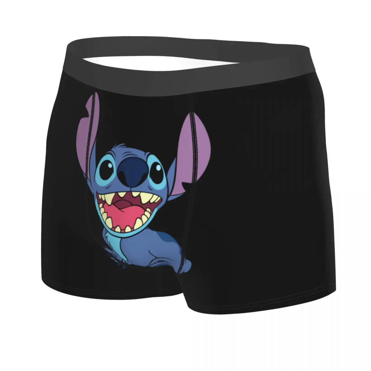 Custom Cute Stitch Underwear Men Stretch Kawaii Boxer Briefs Shorts Panties Soft Underpants For Male