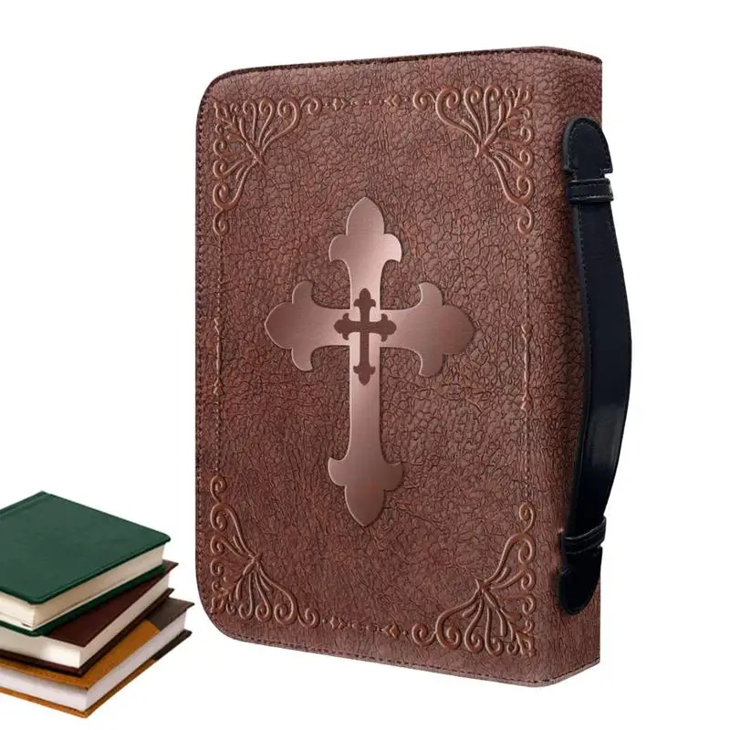 

Bible Carrying Case PU Leather Carrying Bag Protective Case Portable Carrying Book Case Church Bag With Handle For Church Bible