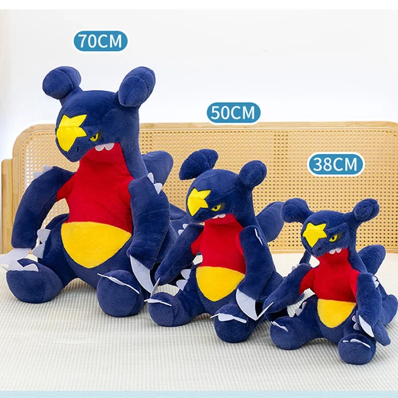 Garchomp 40/70 cm Pokemon Plüschtiere Anime Puppe Cartoon Griknot Großes Pokémon Plüschtier Kawaii Gefülltes Geschenk für Kinder Geburtstag Weihnachten