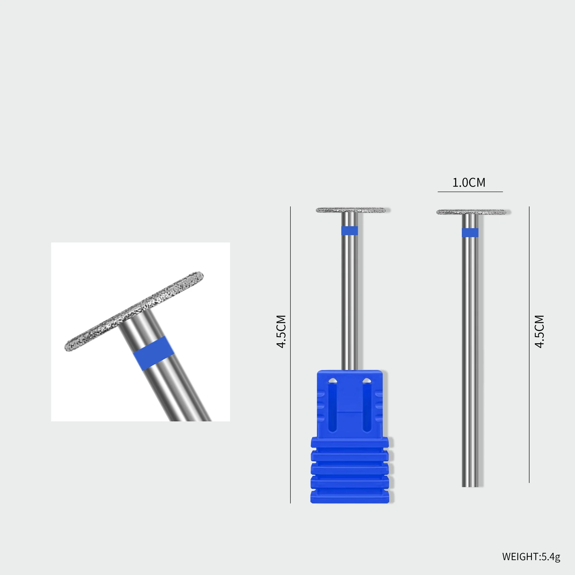 1Pc Carbide Frees Manicure Nail Boren Elektrische Nagelvijlen Blauw Slijpen Bits Mills Cutter Nail Art Gereedschap Meubi
