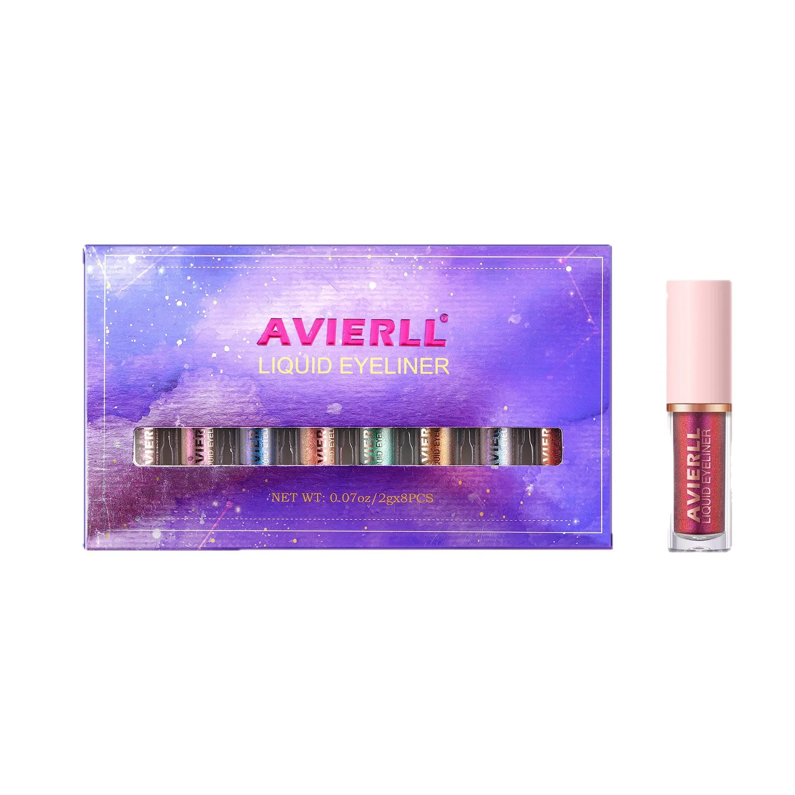 Chameleon Eye Liquid Set Box, 8-farbig, wasserfest, langlebig, flüssiger Lidschatten