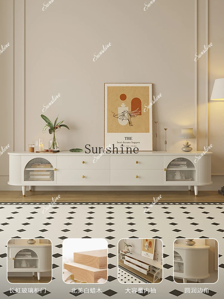 

Small apartment living room special coffee table floor cabinet modern simple storage and storage integration FT