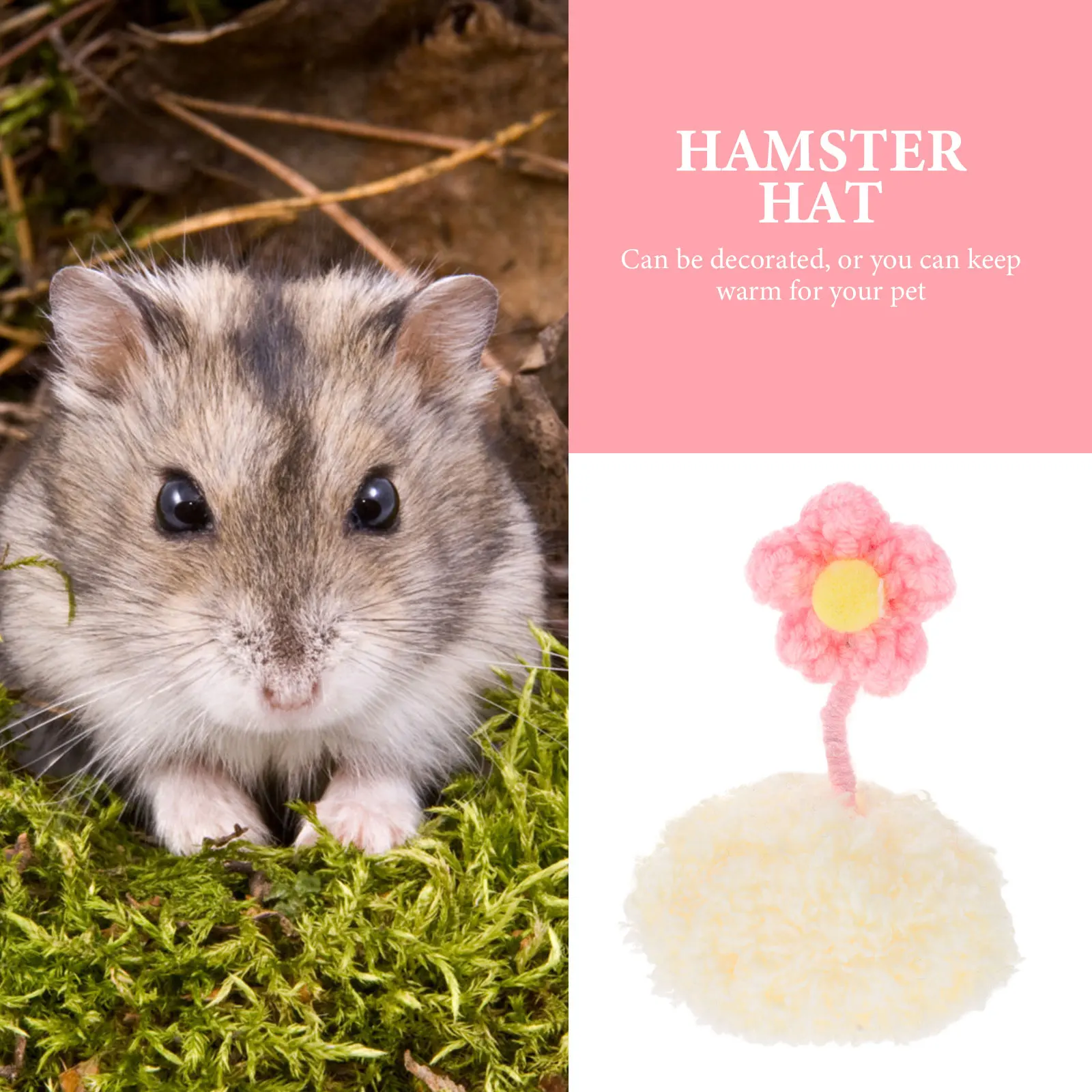 

Hamsters Hat Knitted Accessories Crochet for Small Pet Animals Hats Mini Snakes