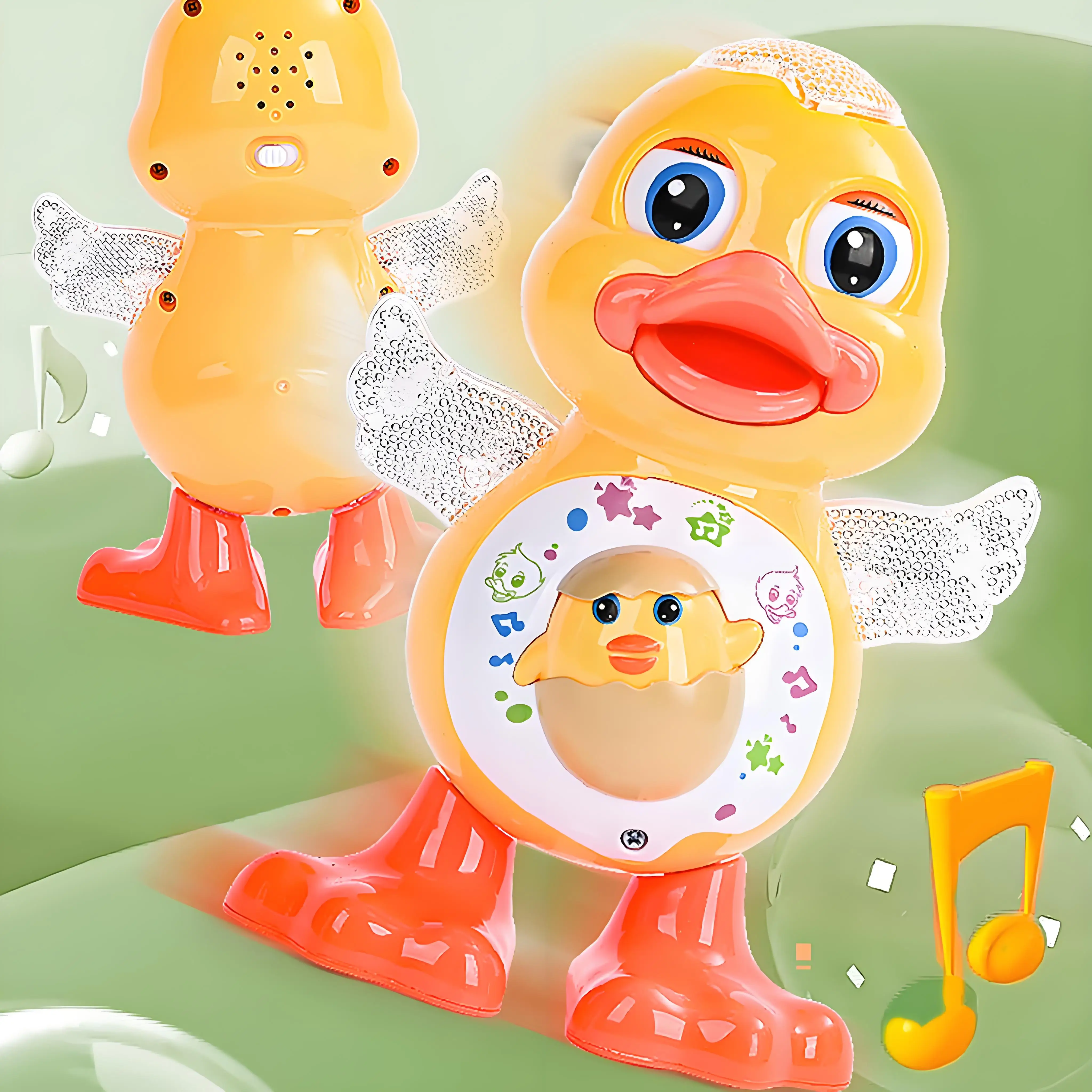 Muzikale dansende eend met LED-verlichting, geanimeerd watten- en zangspeeltje - leuk interactief huisdier voor kinderen en feestentertainment