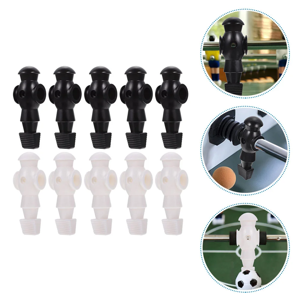 

10 Pcs Football Machine Spare Table Parts Accessories Balilla Replacement Soccer Player Game Foosball Figures Resin Man