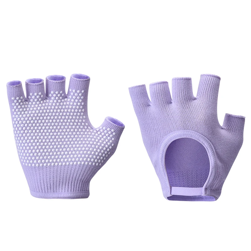 Dames Antislip Yoga Handschoenen Katoen Fitness Halve Vinger Handschoenen Ademend Outdoor Fietsen Pilates Sport Vissen Handschoenen