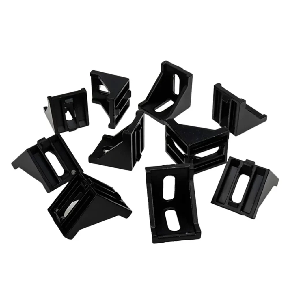4040 Inside Corner Bracket Gusset for 4040 Aluminum Extrusion Profile 40x40x35mm with Slot 8mm, Black Tone Multiple Combinations