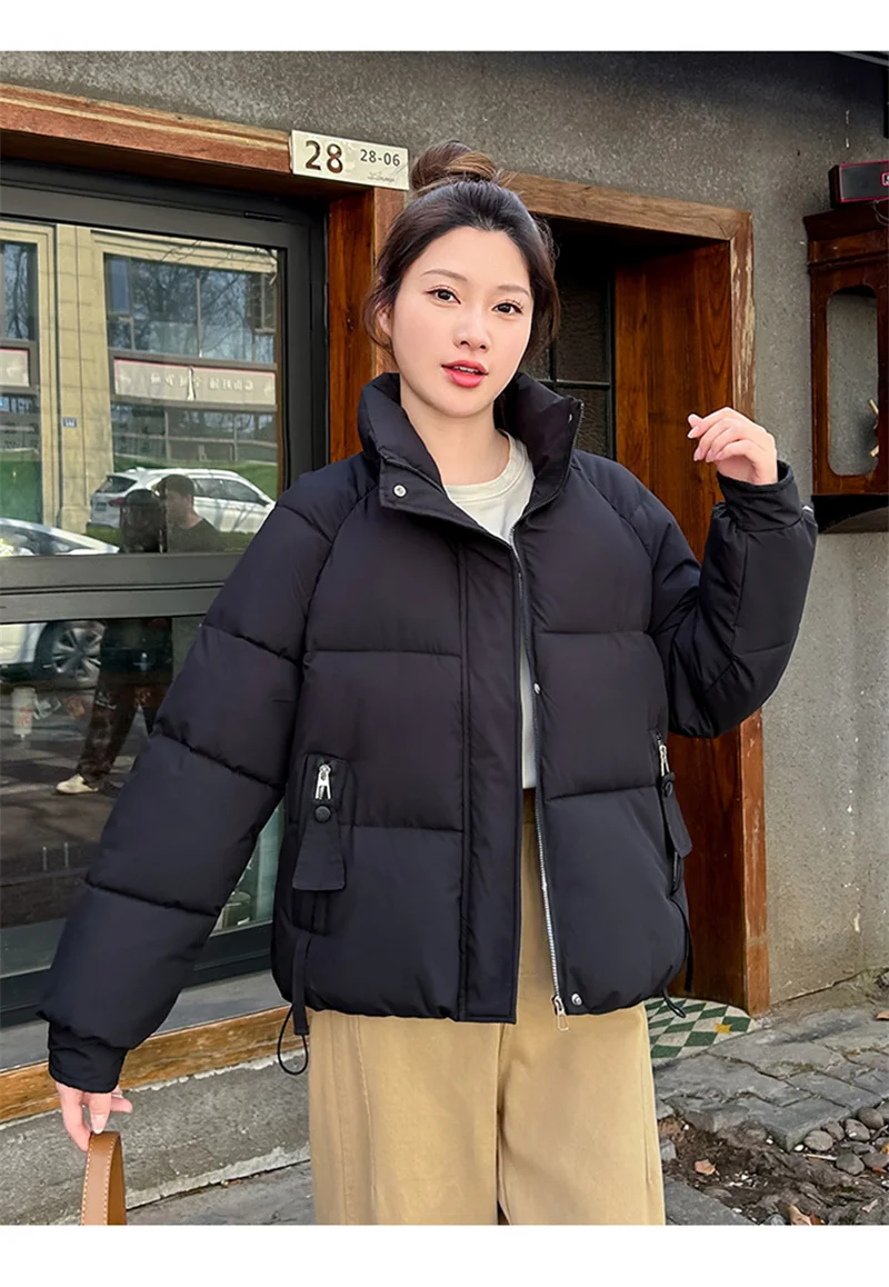 Weibliche Parkas Herbst Winter Mantel Koreanische Lose Baumwolle Gefütterte Mantel Student Kurze Unten Baumwolle Jacke Frauen Oberbekleidung Mantel Parka