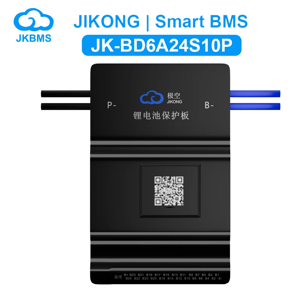 JIKONG BMS BD6A24S10P Smart BMS 8S-24S With BT Display RS485 0.6A 12-24V Active Balance BMS for Li-ion LiFePo4 LTO Battery Pack