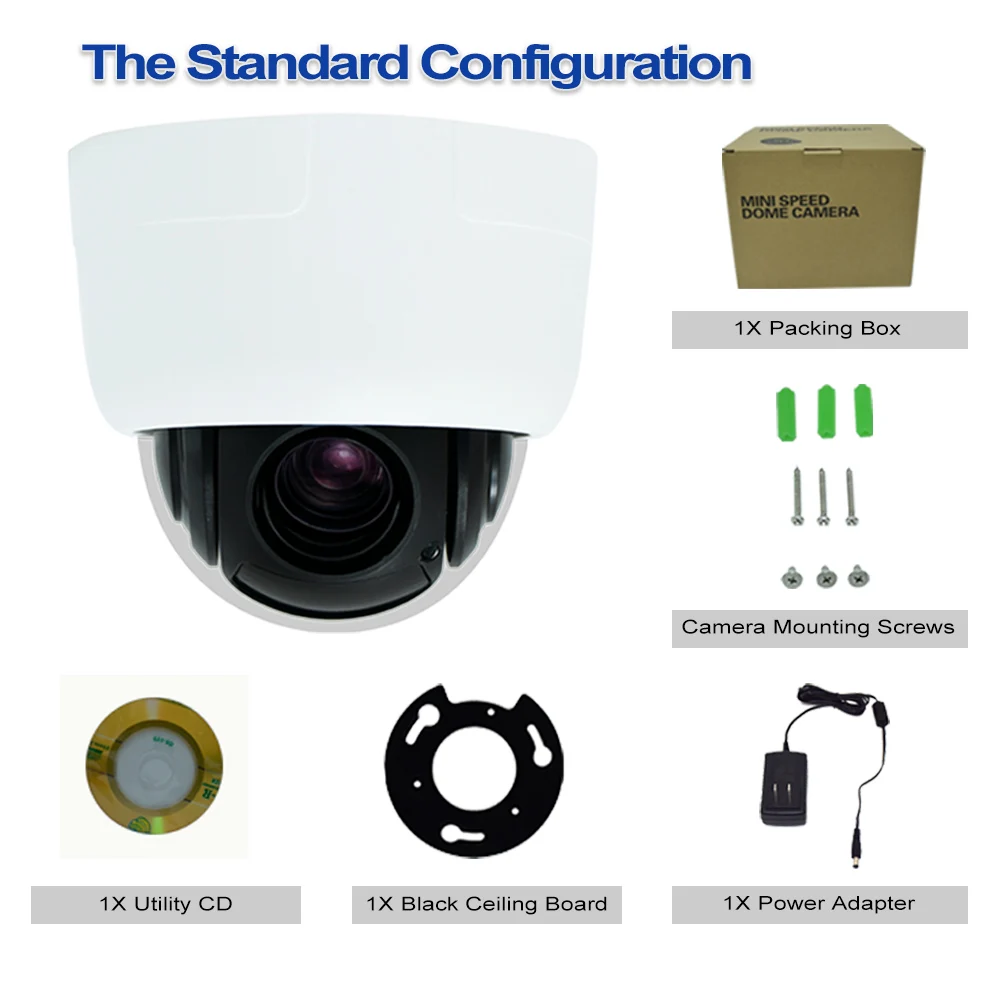 กล้องวงจรปิด Ahd Analog 2MP PTZ Smart Security CCTV HD PTZ ความละเอียด 1080P ขนาดเล็ก ซูม 10 เท่า กล้องวงจรปิดแบบ Speed Dome สำหรับภายนอกอาคาร