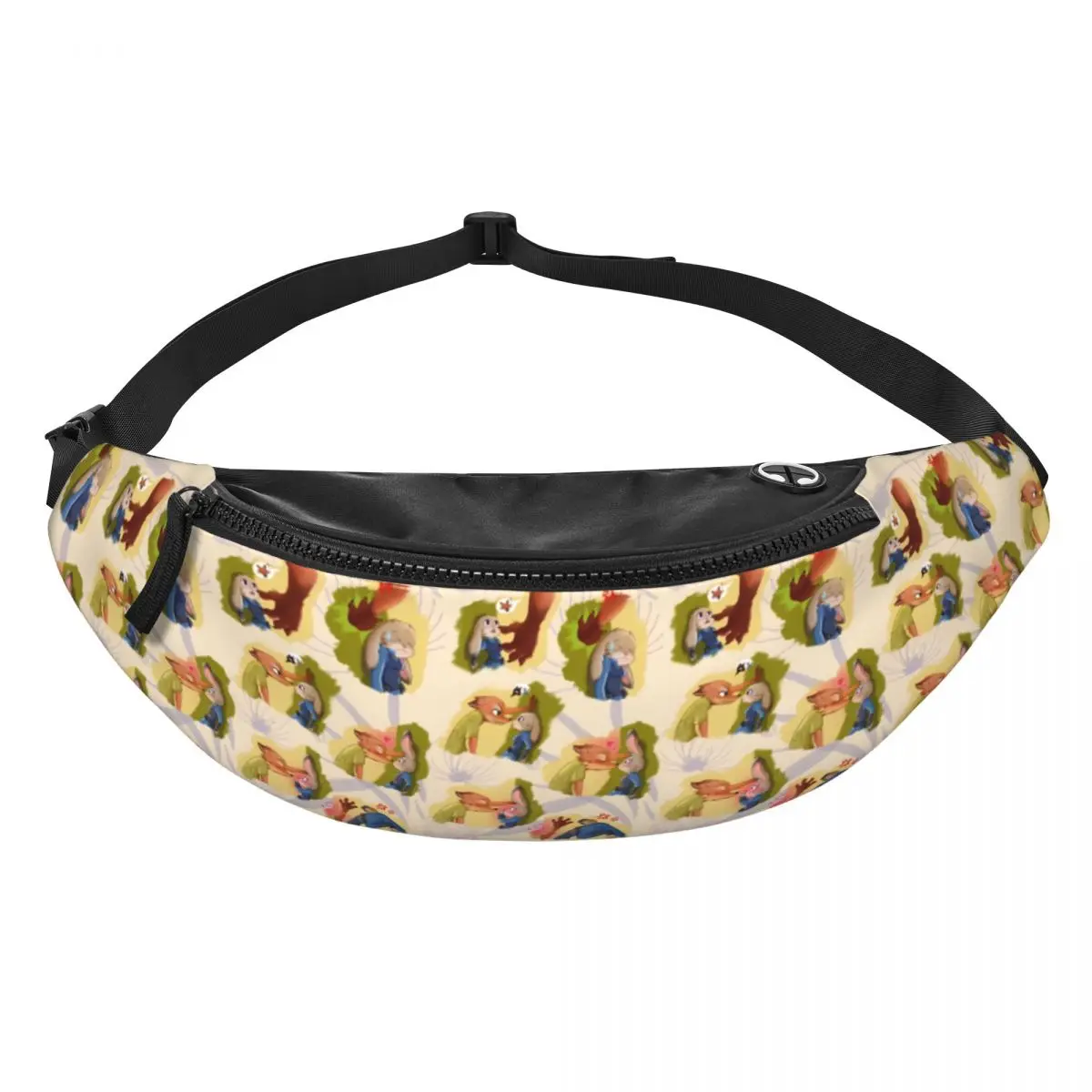 

Сумка-бананка Custom Z-Zootopia с принтом под обои для женщин и мужчин, стильная милая мультяшная сумка через плечо, поясная сумка для путешествий, кошелек для телефона и денег