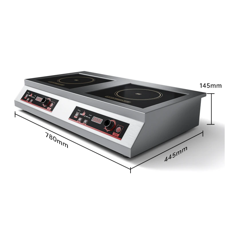 Cuisinière à Induction Domestique, Double Tête, Viseur pio, Concave, Haute Puissance, Cuisinière Céramique Électrique Commerciale, 3500W