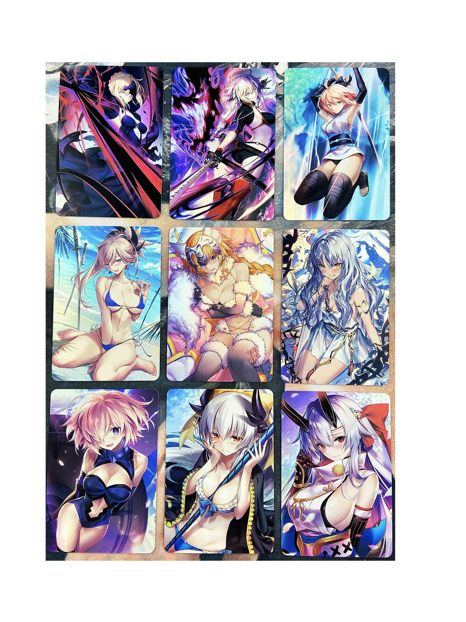 

9pcs/set ACG Beauty Fgo Fate/Grand Order Doujin No.3 Refraction Sexy Girls Hobby Collectibles Game Anime Collection Cards