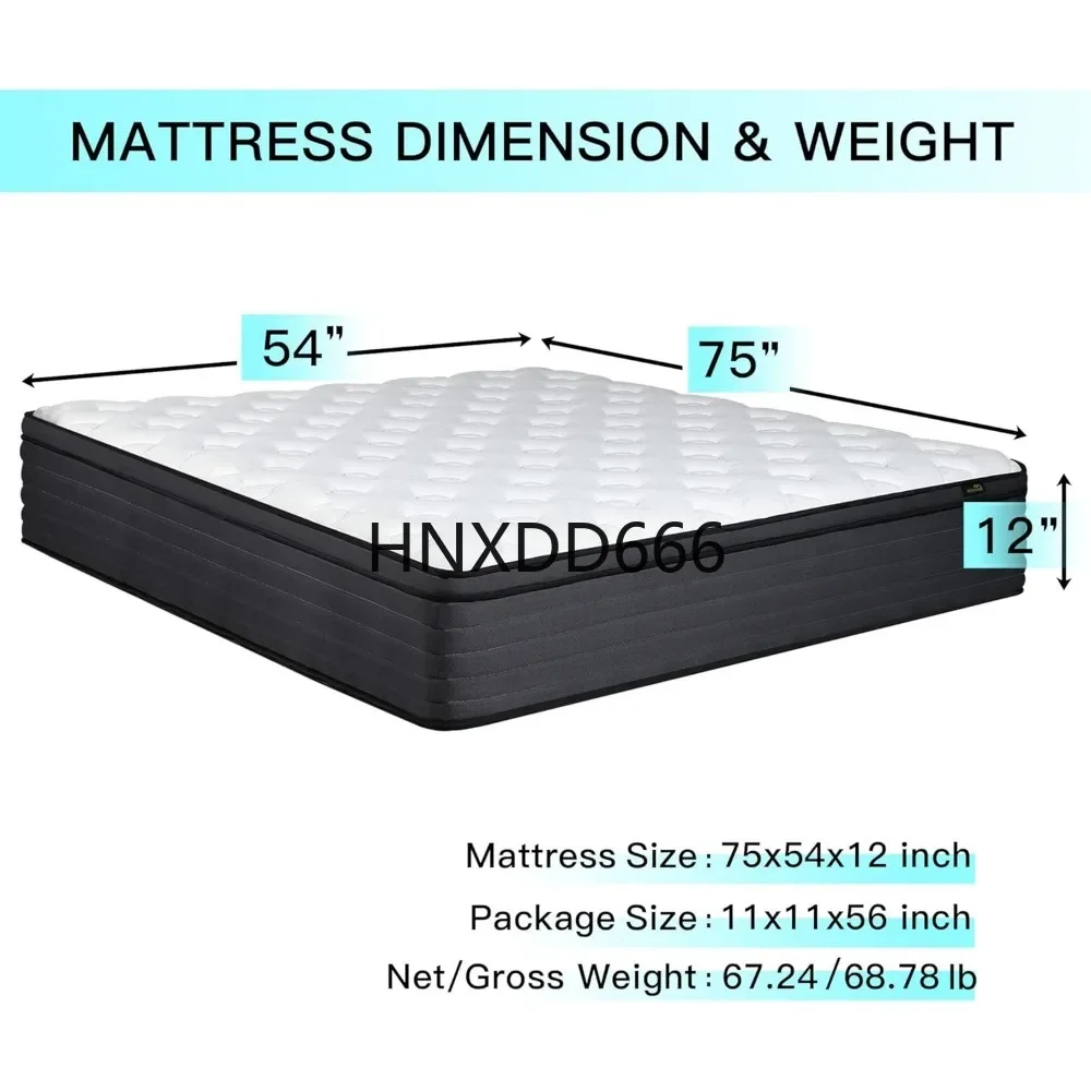 Full mattress, mixed mattress, high-density foam individually wrapped pocket coil mattress, sports isolation mattress