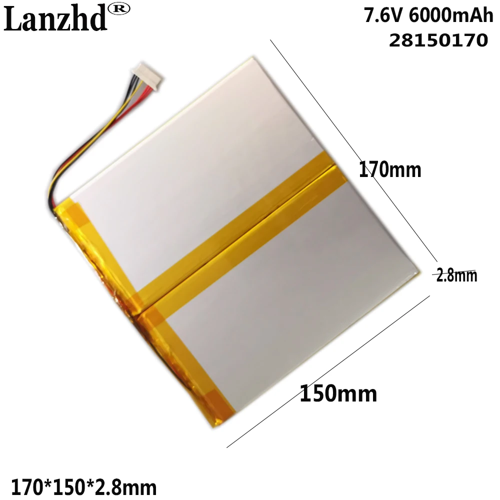 Tablet battery For Alarm wing P1 H-28150170P Tablet replacement battery 7.6V 6000mAh 28150170 28148168